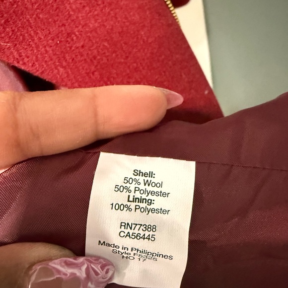 J. Crew Classic Red Pea Coat - Picture 4 of 6